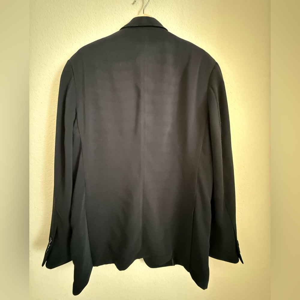 Tasso Elba Mens Blazer Size M Black Classic Suit Jacket Two Button - Picture 6 of 8